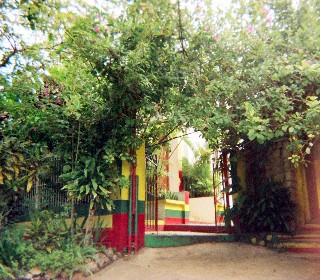 Photo of entry to Marley's birthplace and mausoleum goes here.