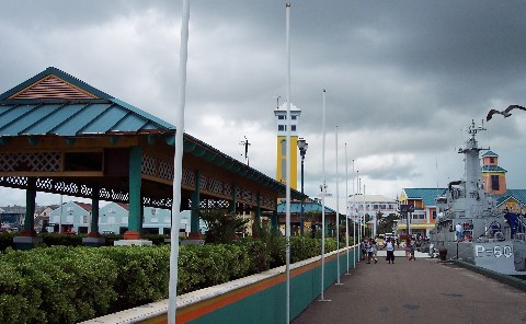 Photo of Nassau walk-way to the cruise terminal goes here.