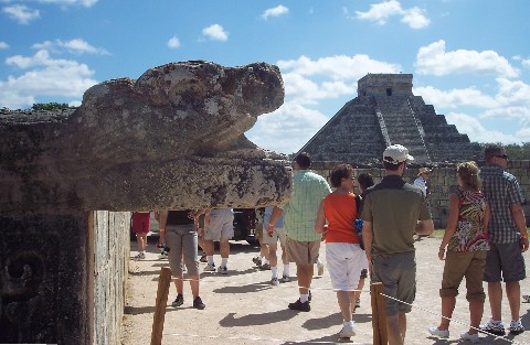 Photo of Chichen Itza sites goes here.