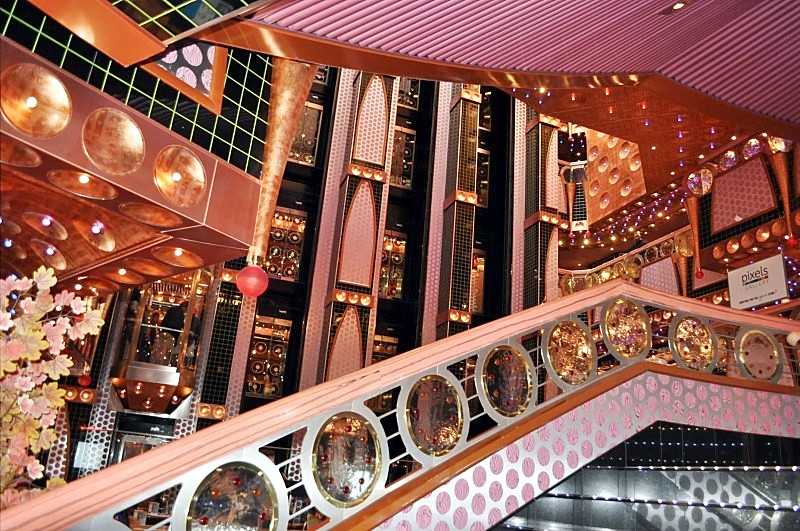 Photo of Carnival Splendor jewel-like atrium decor goes here.*