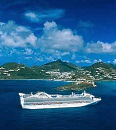 Photo of Princess ship in St. Maarten is shown here.