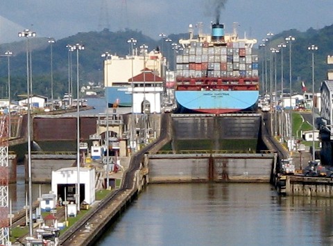 Photo of Miraflores Locks goes here.