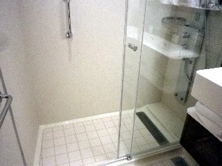 Photo of shower in balcony cabin goes here.*