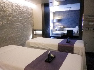 Photo of a Couple's Villa in the Spa onboard Royal Princess is shown here.*