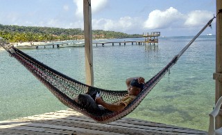 Photo of hammock on Roatan goes here.