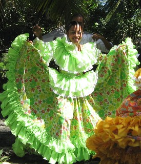 Photo of folkloric dancer goes here.