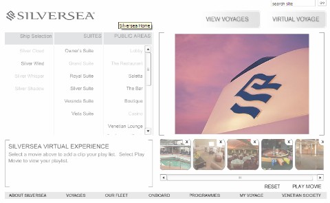Photo of Silversea Virtual Tour page goes here.